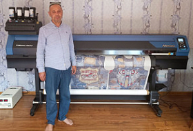 Инсталляция  принтера Mimaki TS100 на﻿ швейном производстве из Маргилана