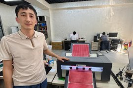 Запуск режущего плоттера VULCAN SC-350 в типографии PrintWell из Ташкента