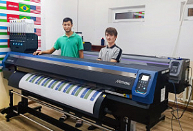 Уже седьмой принтер Mimaki TS300 установили в Узбекистане!