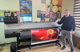 Запуск принтера Mimaki JV100-160 в компании ORANGE DESIGN
