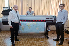 Инсталляция УФ-принтера Mimaki UJV100 на предприятии "Аэрогеодезия Душанбе"