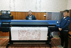 Mimaki TS100 инсталлирован для печати на синтетических тканях и трикотаже