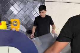 Инсталляция термопрессового каландра HOTA 220-1900 Plus в компании DISLA SPORT